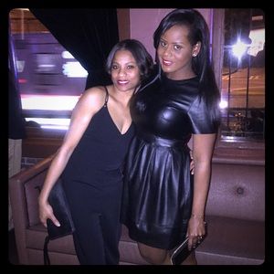 ASOS faux leather skater mini dress